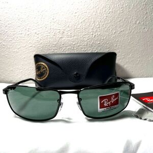 Ray-Ban sunglasses (RB3498). Black frame/green lenses